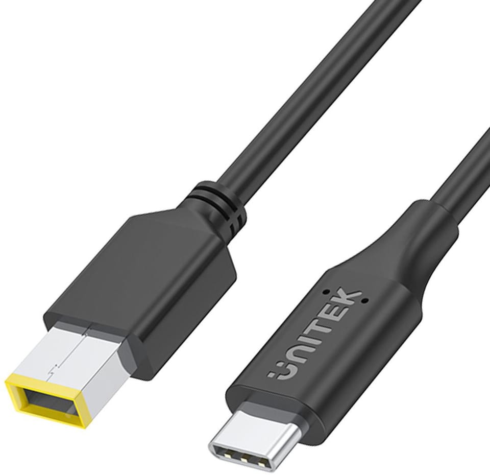 Kabel zasilający Unitek do Lenovo  65W USB-C - DC11*4,5mm