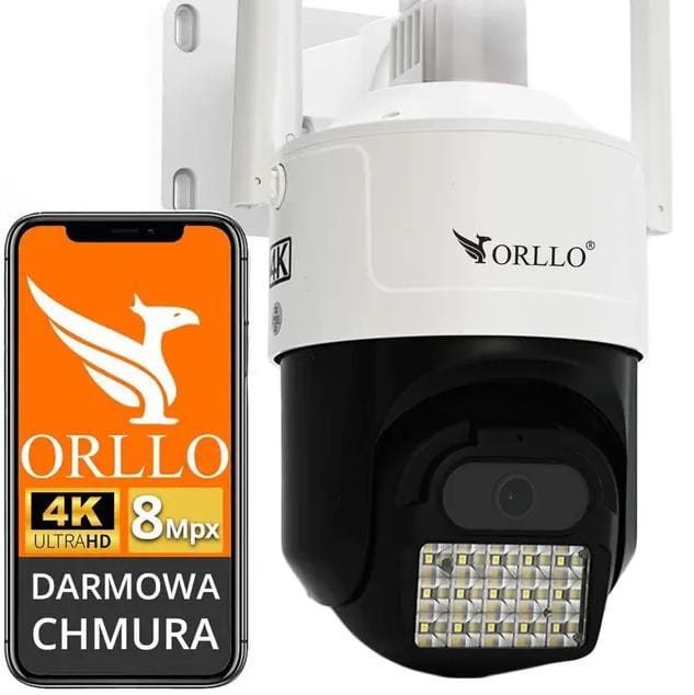 Kamera IP ORLLO Z17 Ultra 4K zewnętrzna obrotowa GSM na kartę SIM 8MPx