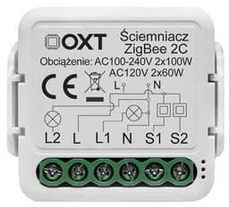 Moduł OXT mini ściemniacz 2 obwody ZigBee TUYA T266