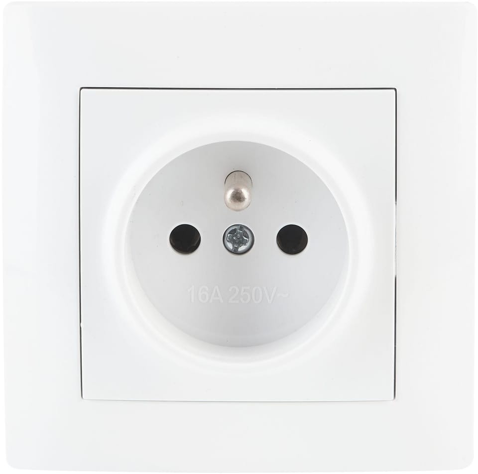 Gniazdo pojedyncze z uziemieniem VCX WESA LC 13 Biały