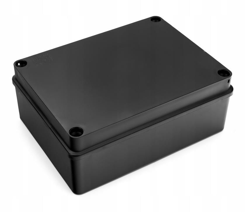 Puszka hermetyczna 190 x 140 x 70 bez dławików IP65 bezhalogenowa, czarna PAWBOL S-B416C