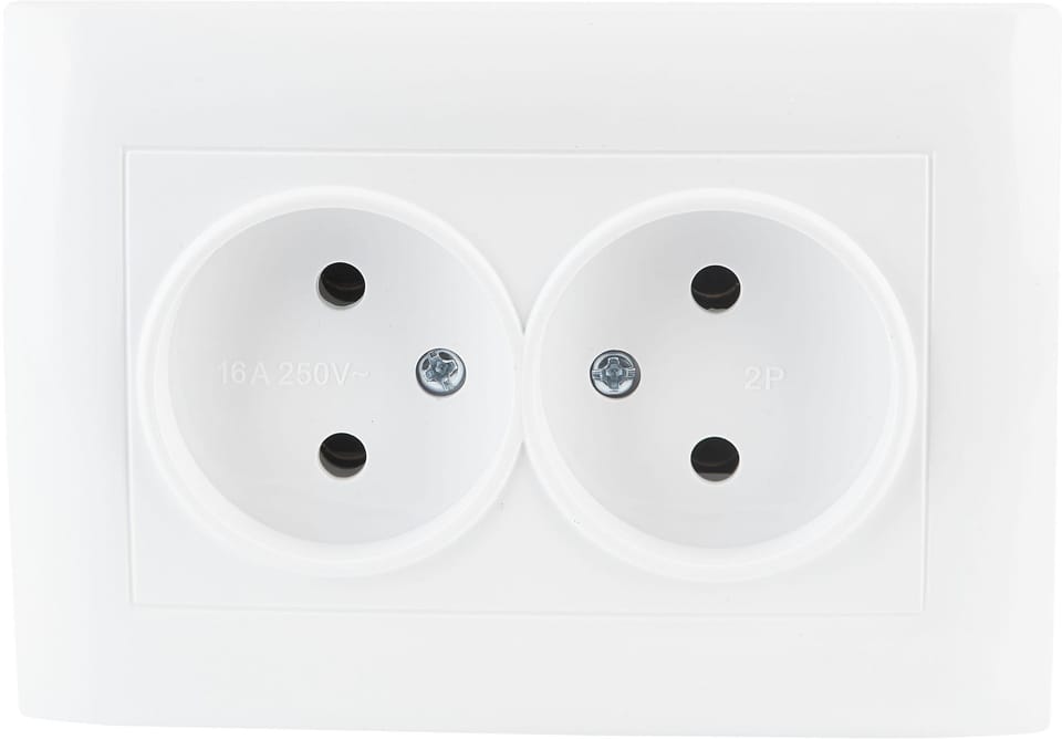 Gniazdo podwójne VCX WESA LC 14 Biały