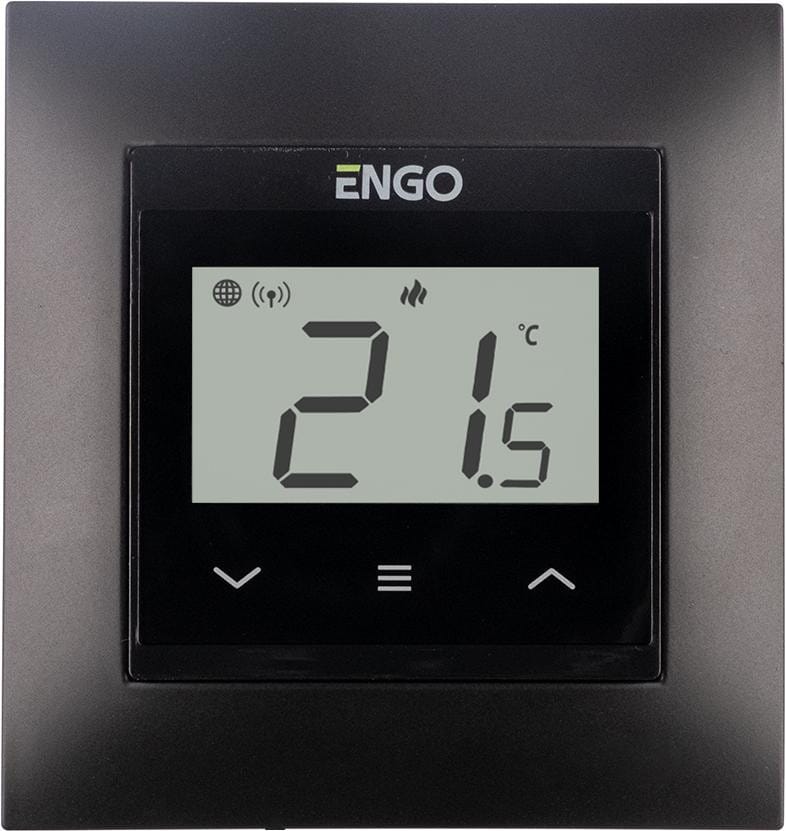 ENGO Controls E55-B - Internetowy, podtynkowy regulator temperatury do ramki 55x55, Wi-F