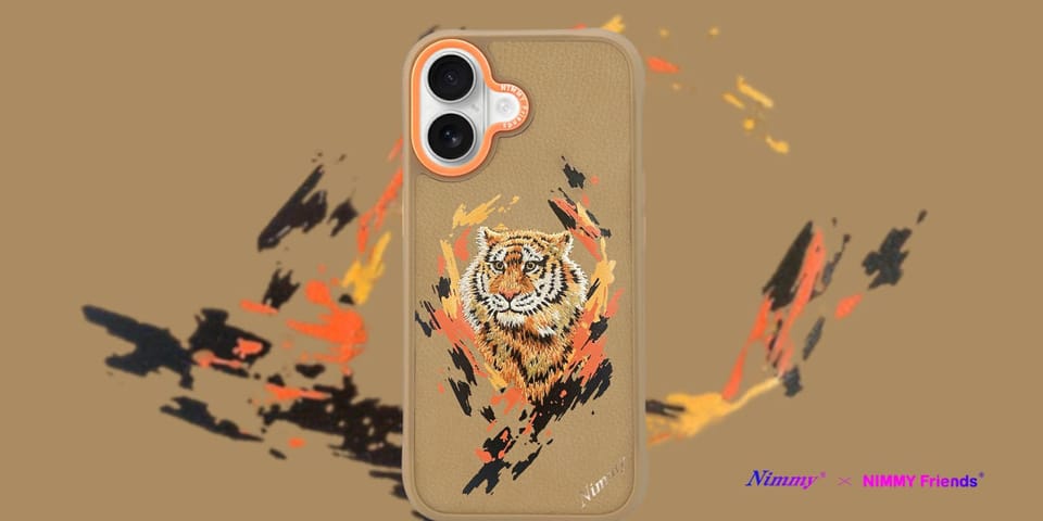 Etui Nimmy Tygrys MagSafe do iPhone 17   jasnobrązowy