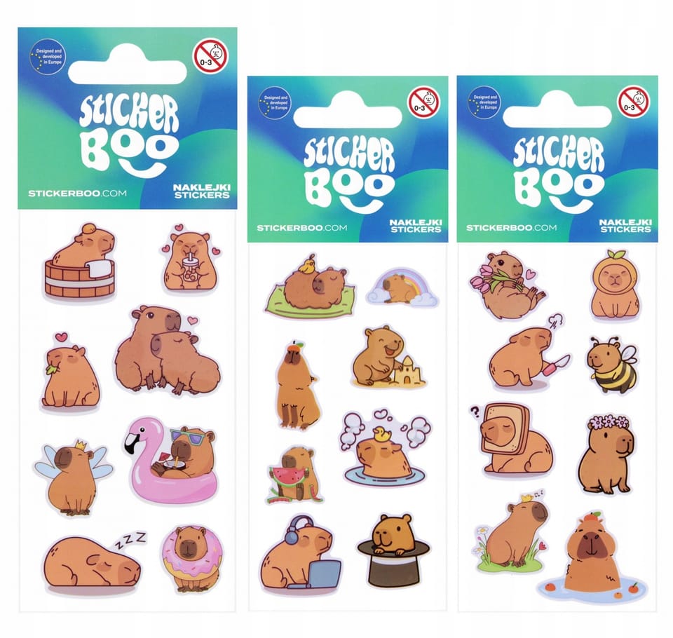 Naklejki kapibara mix 66x180mm STICKER BOO 572110