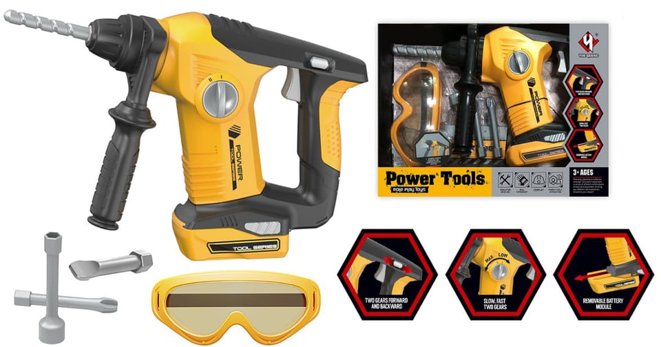 Zestaw Narzędzi Młotowiertarka Młot Wiertarka Udarowa Udar Dla Dzieci