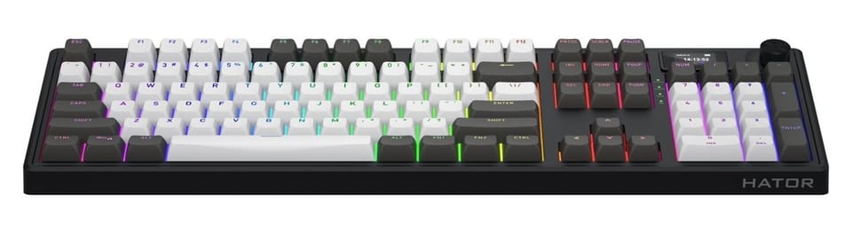 Klawiatura dla graczy Hator Skyfall 100 PRO bezprzewodowa mechaniczna szaro-czarna