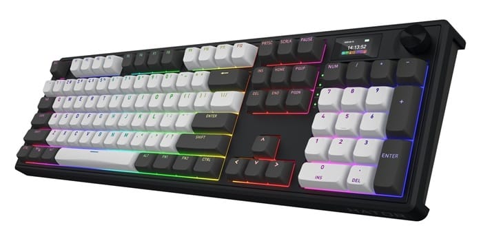 Klawiatura dla graczy Hator Skyfall 100 PRO bezprzewodowa mechaniczna szaro-czarna