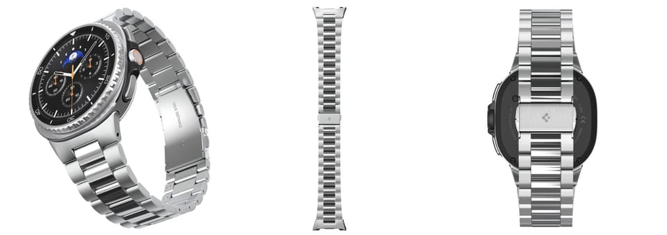 Pasek Spigen Modern Fit do Samsung       Galaxy Watch 8/Classic 40/44/46mm srebrny