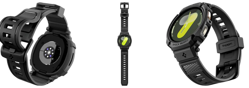 Pasek Spigen Rugged Armor Pro do Samsung Galaxy Watch 8 44mm czarny