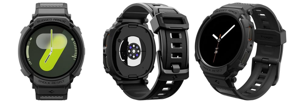 Pasek Spigen Rugged Armor Pro do Samsung Galaxy Watch 8 44mm czarny