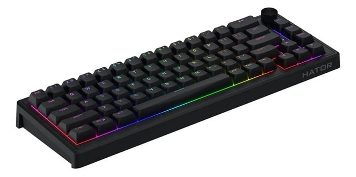 Klawiatura dla graczy Hator Skyfall 65 czarno-czarna