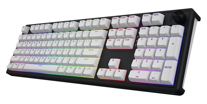 Klawiatura dla graczy Hator Skyfall 100 Wireless biało-czarna