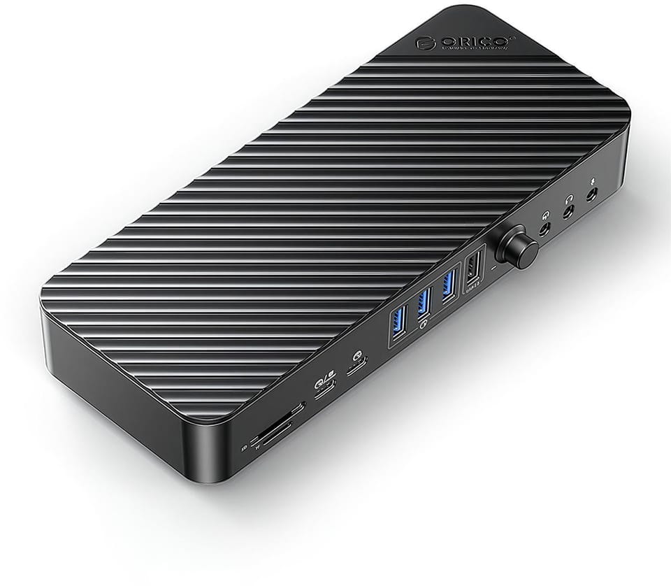 Orico Stacja dokująca USB-C 10 Gbps, 2x DP 4K, HDMI 4K, PD 60W, 6x USB-A, karty SD, audio