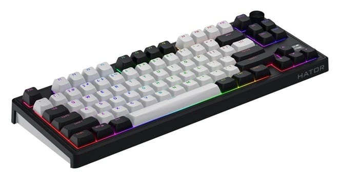 Klawiatura dla graczy Hator Skyfall 80 MAG ULTIMA 8K Wireless biało-czarna