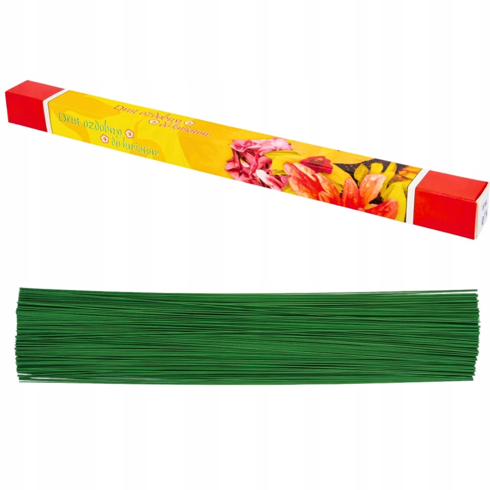 Druty florystyczne zielone 1mm x ok.40cm 1kg DA-1657 ALIGA