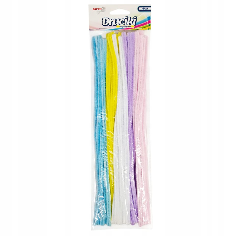 Druciki kreatywne DR32 pastelowe 2 mix kol. 40szt. BREWIS