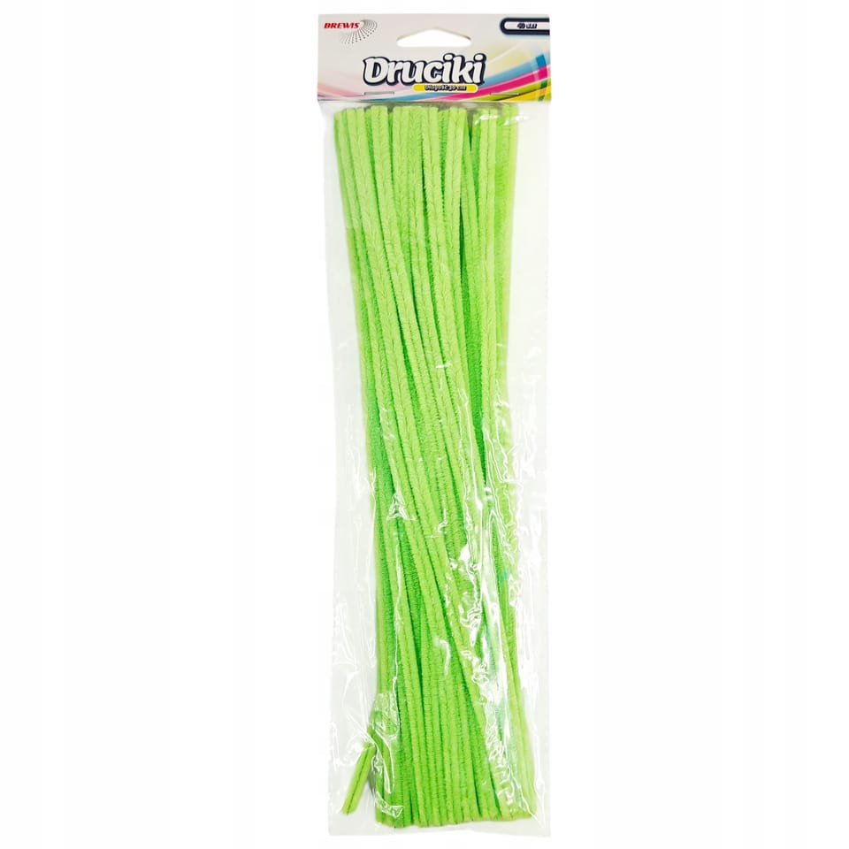 Druciki kreatywne DR30 jaskrawy zielony 40szt. BREWIS