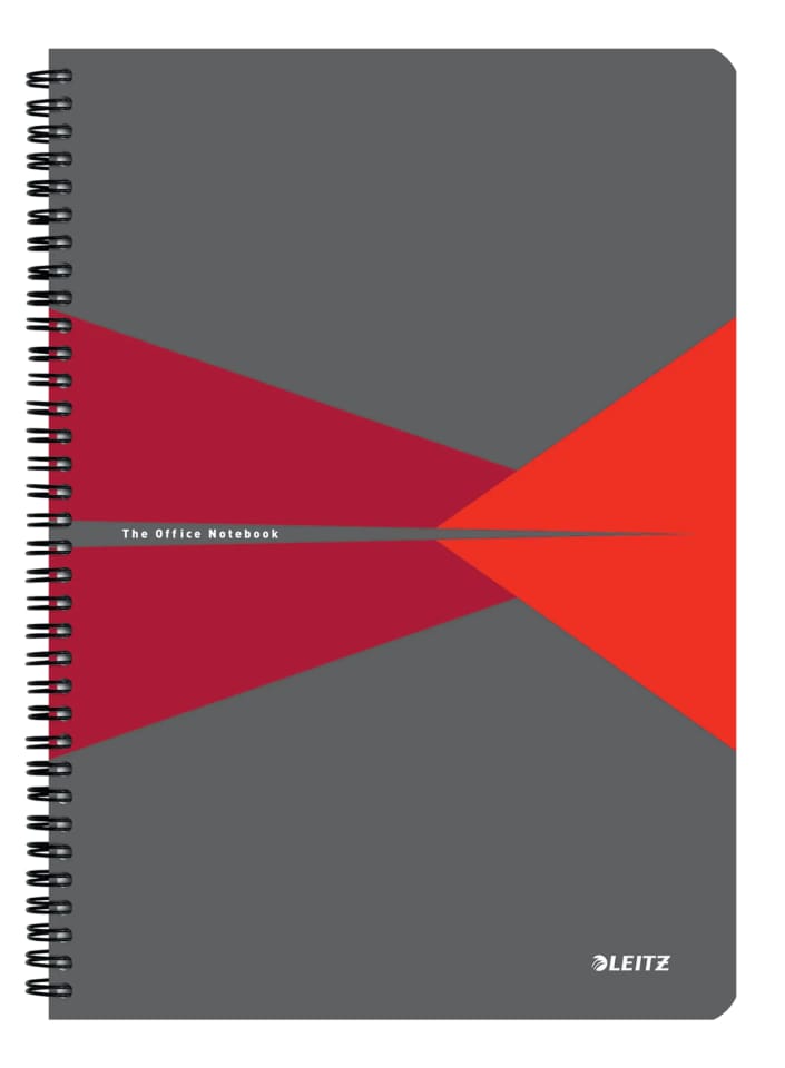 Kołonotatnik Office Card A4 w kratkę czerwony 46471025 LEITZ