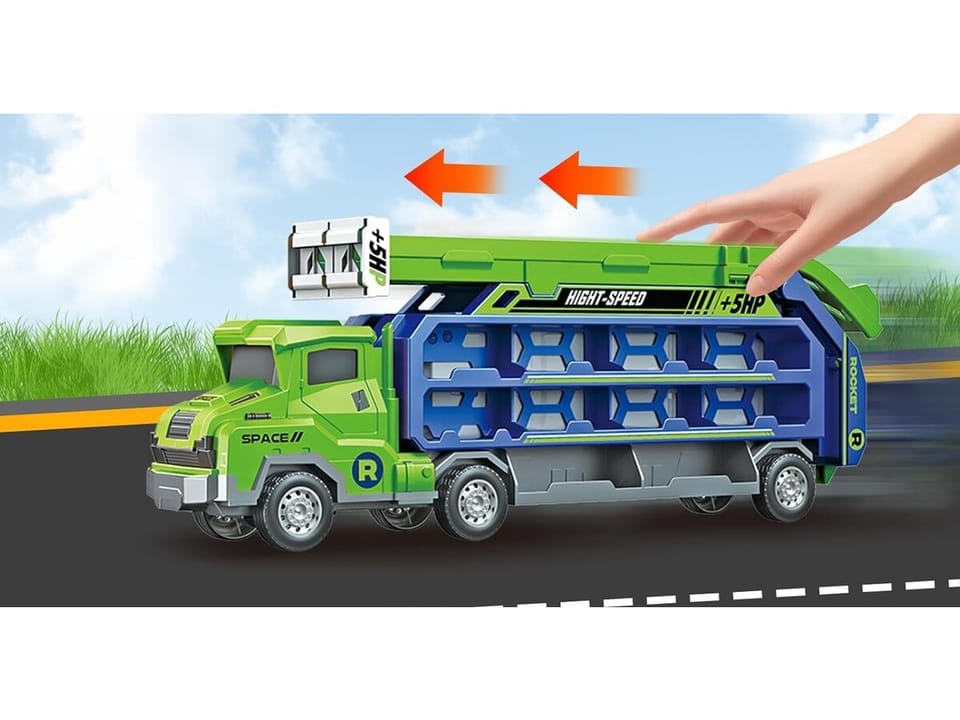 Transporter Z Wyrzutnią Ciężarówka Resoraki Duża Wyrzutnia Dla Aut Samochody Tir Laweta