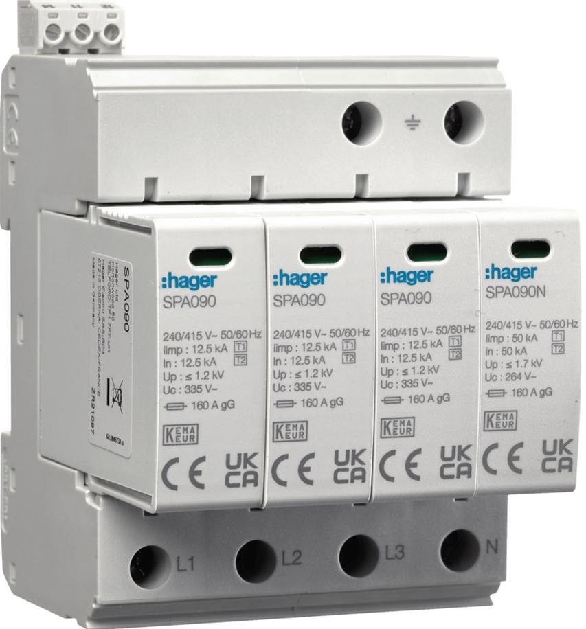Ogranicznik przepięć B+C Typ T1+T2 MOV 4P TN-S/TT SPA931