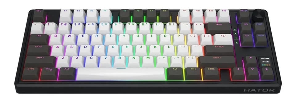 Klawiatura dla graczy Hator Skyfall 80 PRO bezprzewodowa mechaniczna szaro-czarna