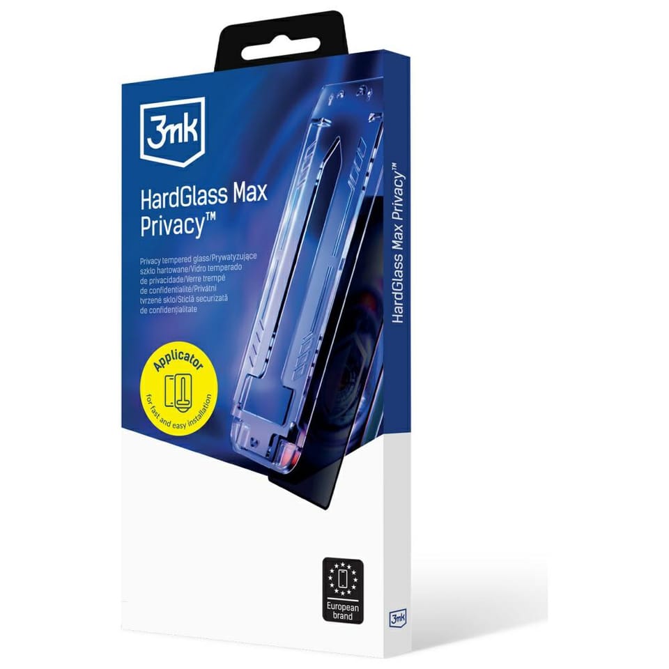 Szkło prywatyzujące 3MK HardGlass Max    Privacy z aplikatorem do Apple iPhone 13 Pro Max/14 Plus