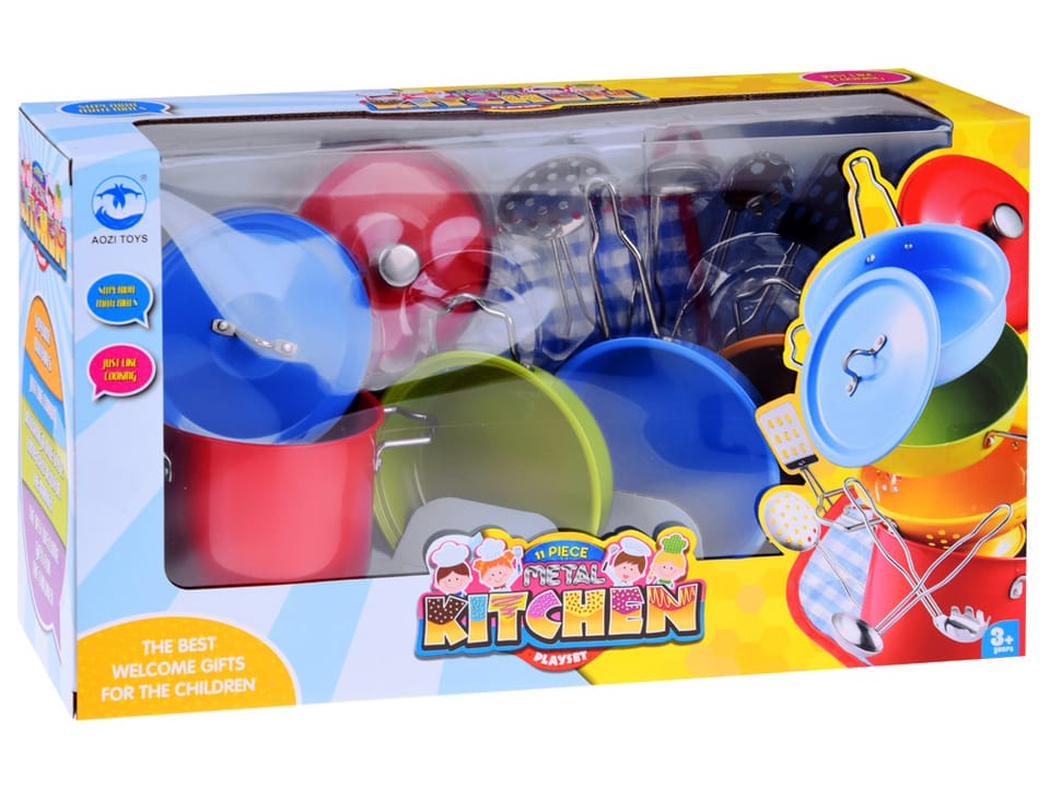 Malowane GARNKI Małego kucharza Naczynia ZA1608