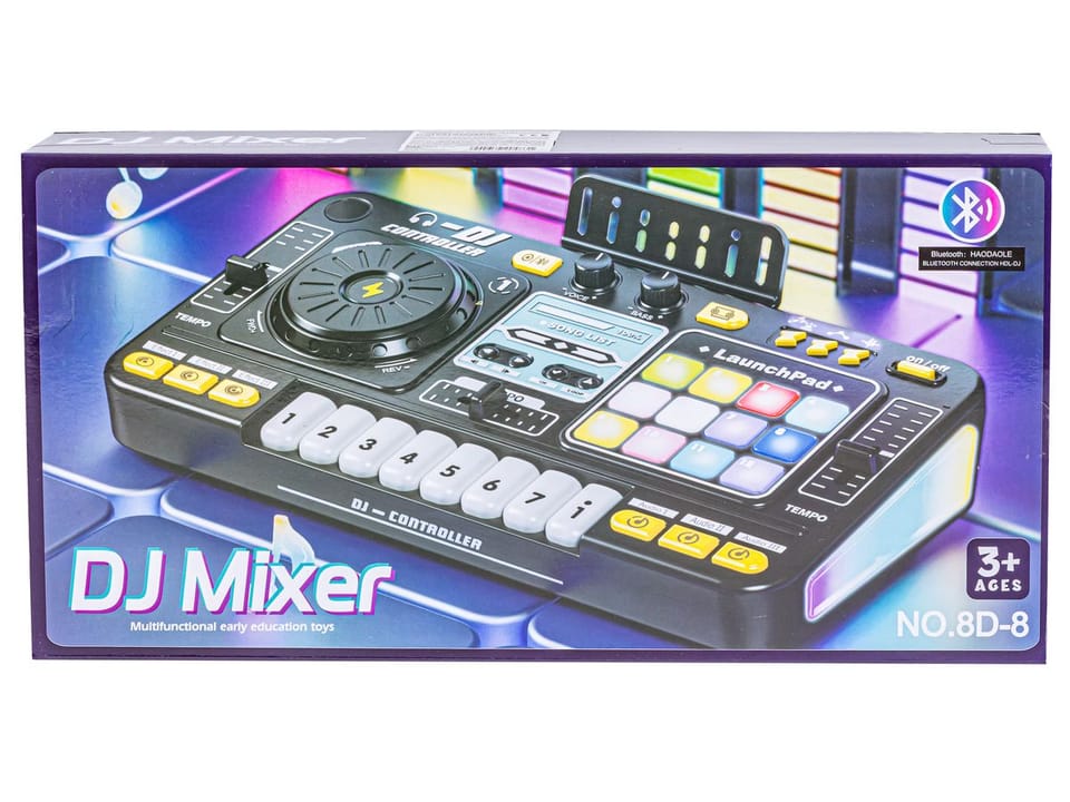 Konsola Dj dla dzieci Organki Zabawka muzyczna Elektroniczny Mikser Kontroler Mikrofon Konsoleta Światło LED