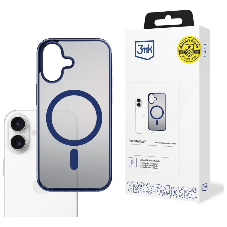 Etui 3MK Frosty MagCase do Apple iPhone  17 niebieski