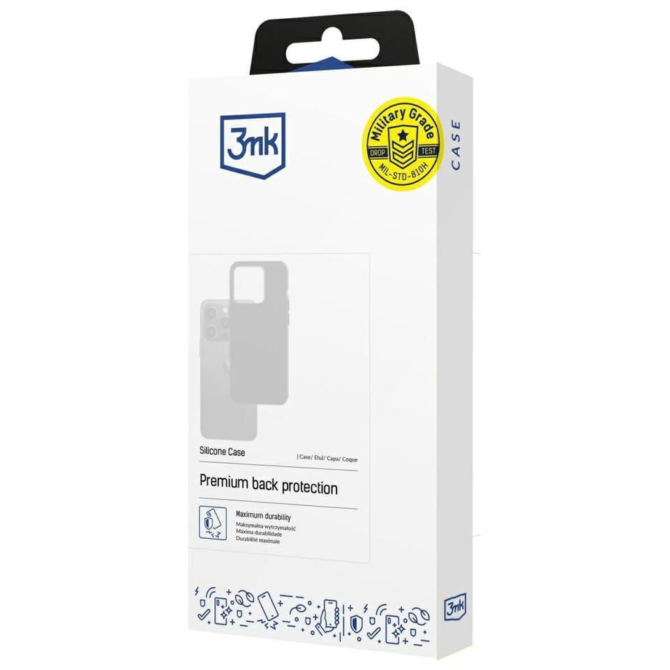 Etui 3MK Silicone Case do Apple iPhone   16e / 17e czarny