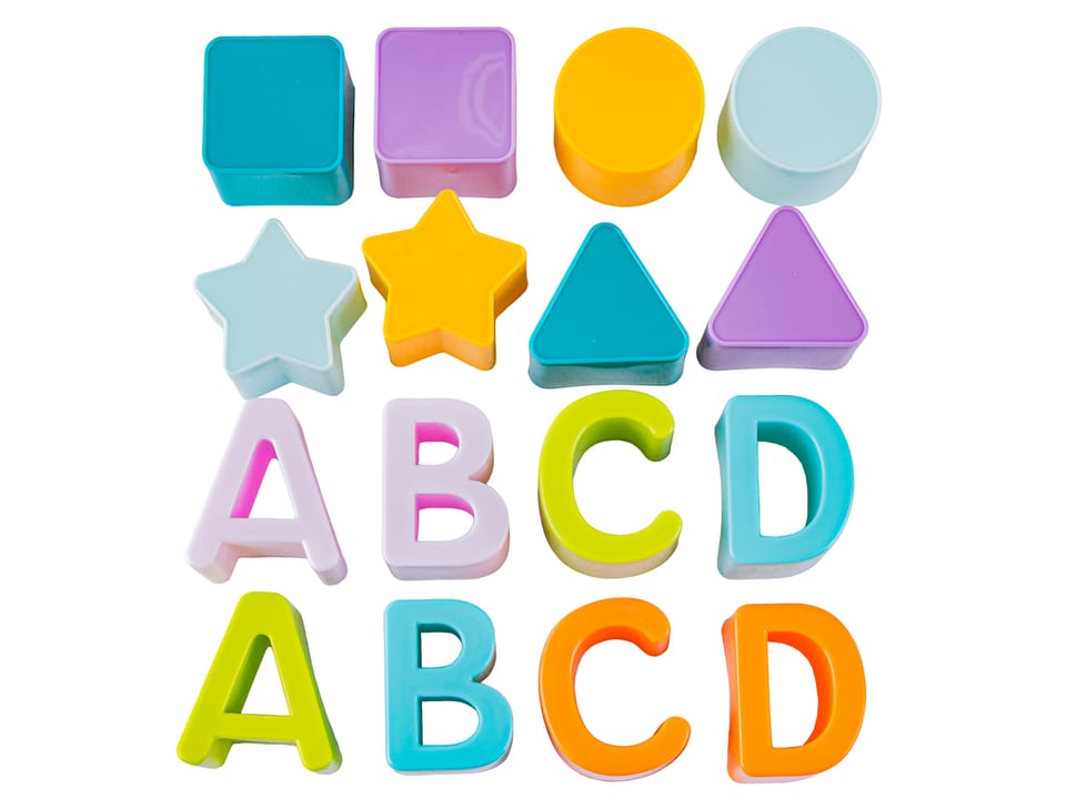 Edukacyjny Sorter Z Klockami Układanka Wiaderko Literki Klocki