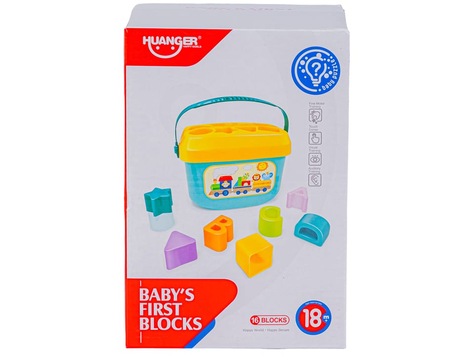 Edukacyjny Sorter Z Klockami Układanka Wiaderko Literki Klocki