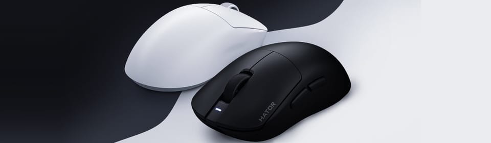 Mysz dla graczy bezprzewodowa Hator Quasar 3S Ultima biała