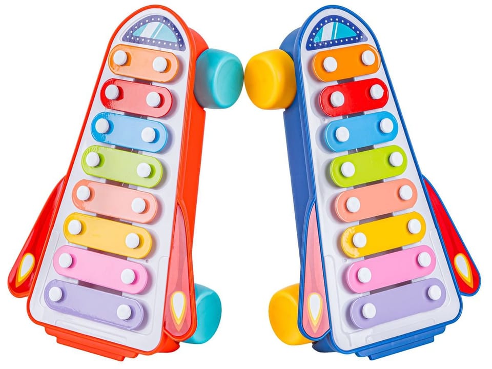 Tęczowe Cymbałki Ksylofon Rakieta Kosmiczna Zabawka Muzyczna Dla Dzieci
