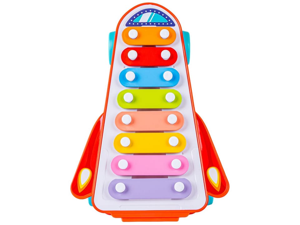 Tęczowe Cymbałki Ksylofon Rakieta Kosmiczna Zabawka Muzyczna Dla Dzieci