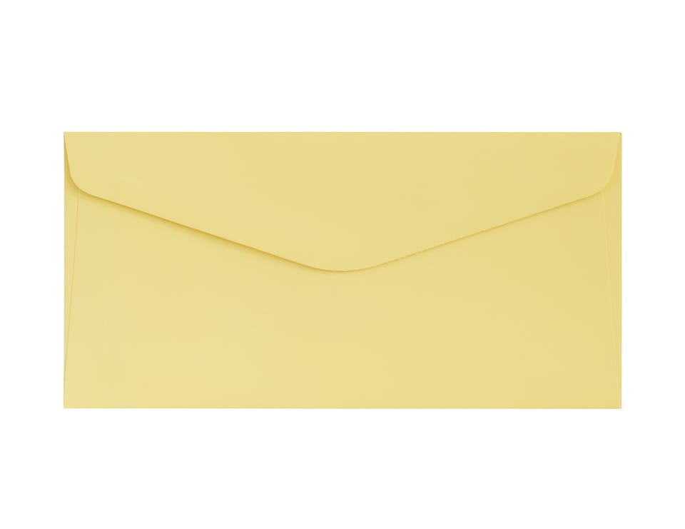 Koperta DL gładki żółty satynowany 120g. (10szt.) 280137 Galeria Papieru