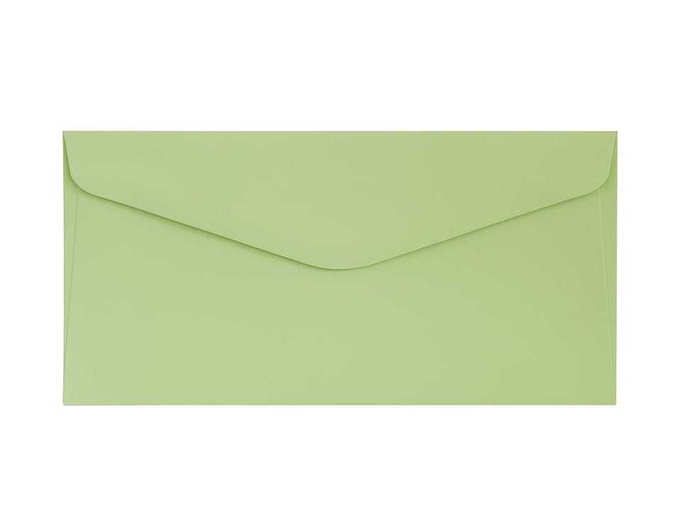 Koperta DL gładki jasnozielony satynowany 120g. (10szt.) 280133 Galeria Papieru