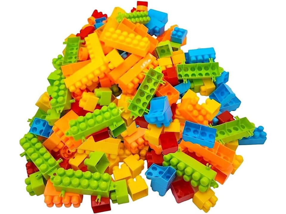 Klocki Konstrukcyjne Dla Dzieci Duży Zestaw Kolorowych Klocków 150 El. Układanka