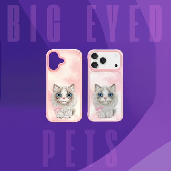 Etui Nimmy Big Eyed Pet 2.0 Cat do       iPhone 17 Pro różowy