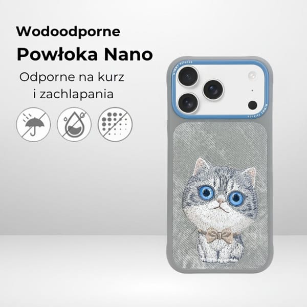 Etui Nimmy Big Eyed Pet 2.0 Cat do       iPhone 17 szary