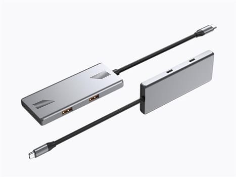 Hub USB-C 2 x USB-A + 2 x USB-C Gembird srebrny