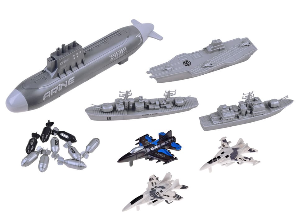 Zestaw Łódź podwodna Statki bitwa morska ZA3812