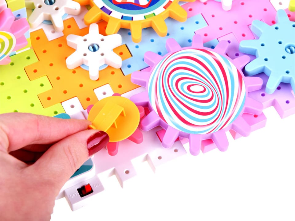 Kolorowe ruchome Klocki WAFLE koła zębate 165 ele ZA4198