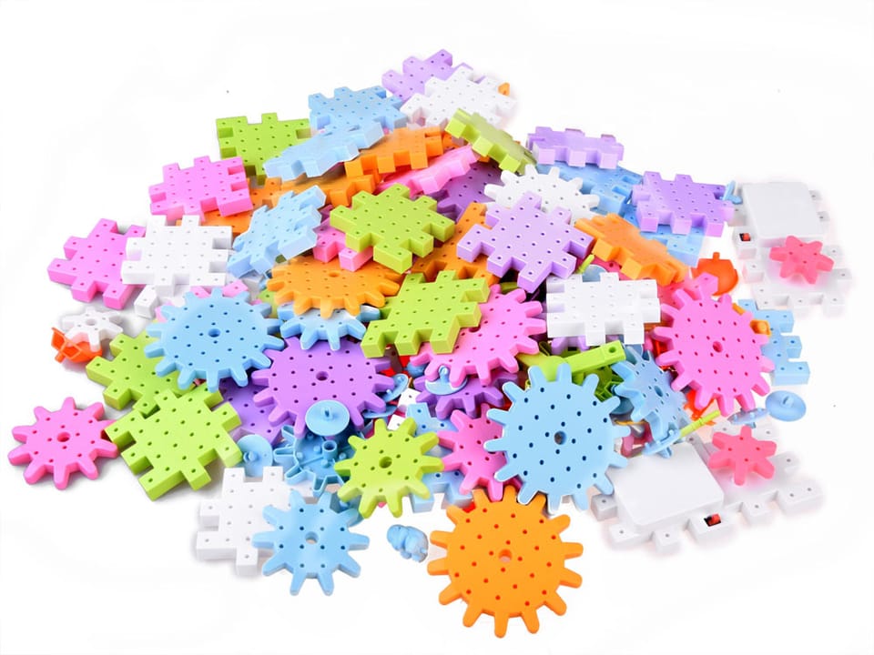 Kolorowe ruchome Klocki WAFLE koła zębate 165 ele ZA4198