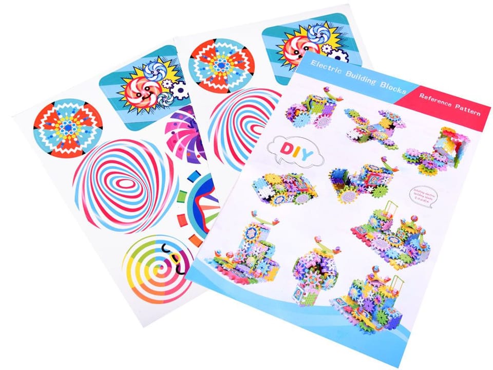 Kolorowe ruchome Klocki WAFLE koła zębate 165 ele ZA4198