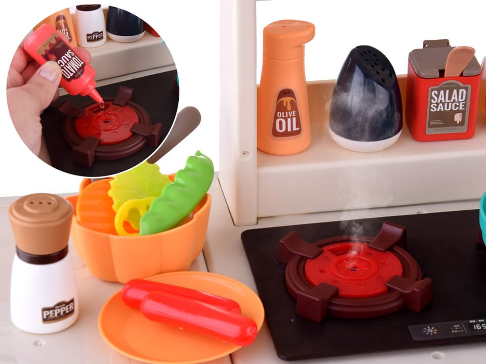 Kuchnia efekt gotowania para dźwięk światło lodówka garnki 63el ZA4667