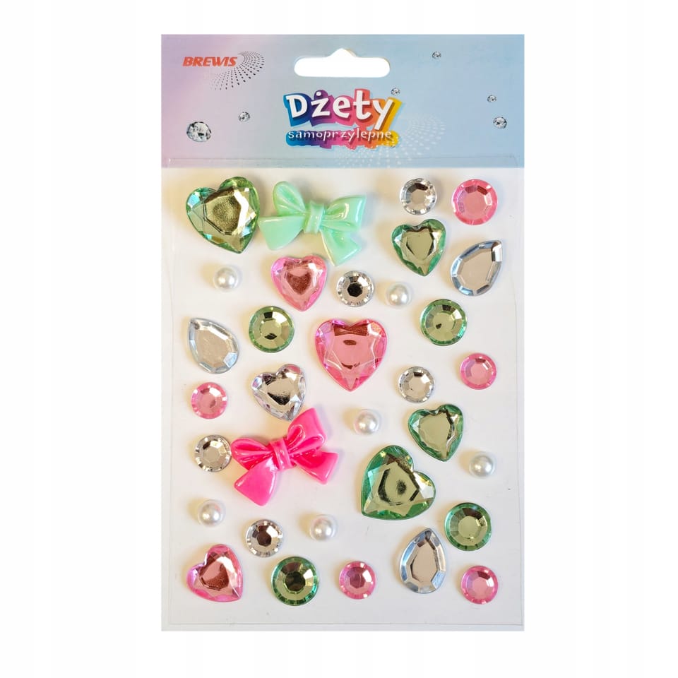 Dżety samoprzylepne DS107 kokardy, serca BREWIS