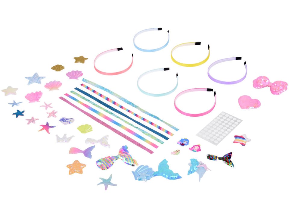 Zestaw kreatywny SYRENKA - zrób ozdobne syrenkowe opaski do włosów ZA5580