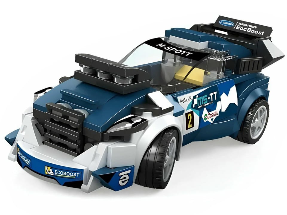 Klocki techniczne Sportowe auto GRANATOWE 164-elementy + naklejki ZA5745